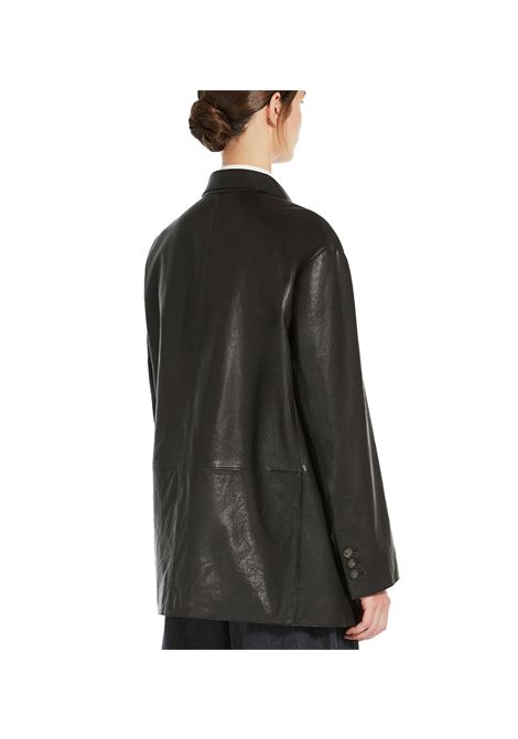 Blazer Weekend donna Marat 2515441031600 Nero pelle agnello monopetto oversize WEEKEND | Giacche | 2515441031600001