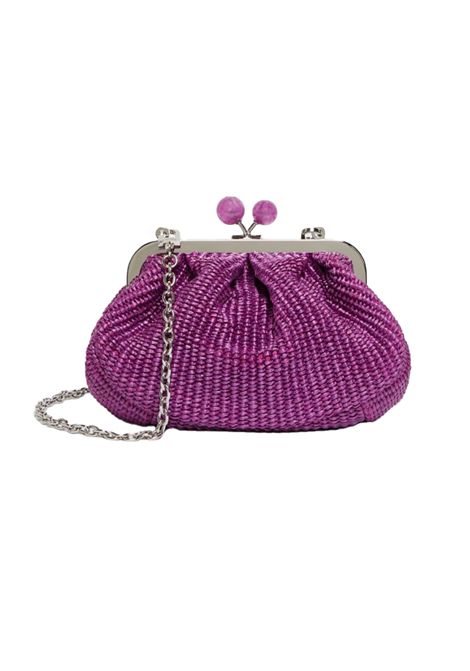 Borsa Weekend Max Mara donna 2515511095600 Palmas viola rafia clutch small WEEKEND | Borse | 2515511095600009