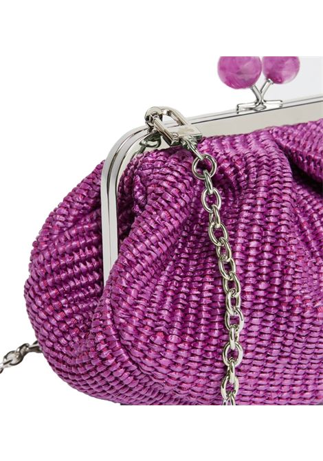 Borsa Weekend Max Mara donna 2515511095600 Palmas viola rafia clutch small WEEKEND | Borse | 2515511095600009