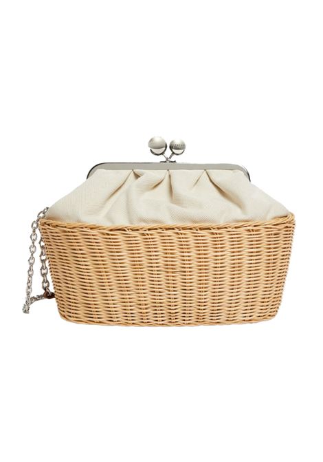 Borsa Weekend Max Mara donna 2515511135600 Oblo bianca paglia tracolla removibile WEEKEND | Borse | 2515511135600001