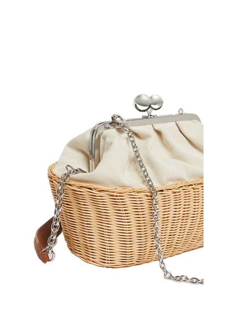 Borsa Weekend Max Mara donna 2515511135600 Oblo bianca paglia tracolla removibile WEEKEND | Borse | 2515511135600001