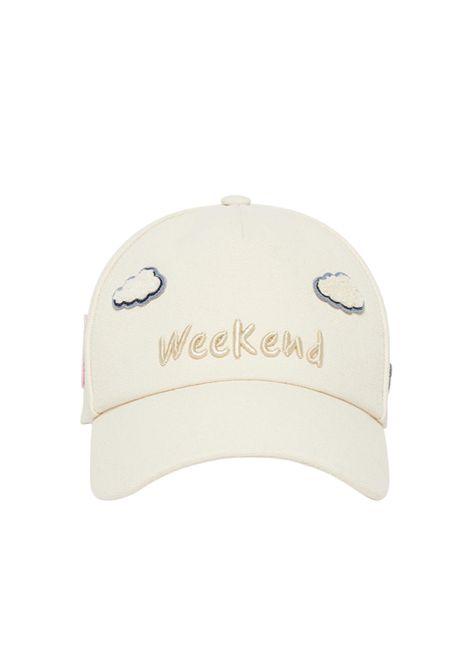 Cappello Weekend donna Urbania 2515571054600 Beige baseball visiera canvas cotone patch WEEKEND | Cappelli | 2515571054600001