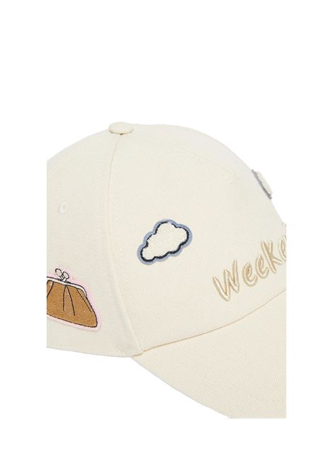 Cappello Weekend donna Urbania 2515571054600 Beige baseball visiera canvas cotone patch WEEKEND | Cappelli | 2515571054600001