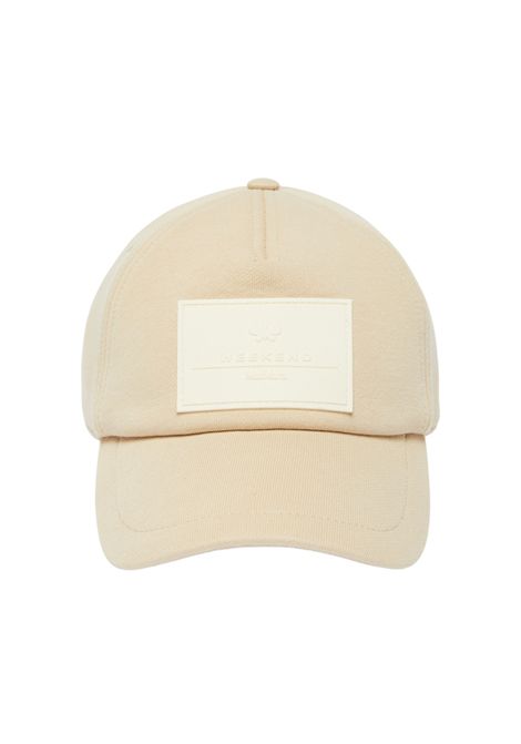 Cappello Weekend donna Alloro 2515571064600 Beige cotone etichetta visiera baseball WEEKEND | Cappelli | 2515571064600001