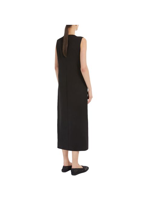 Abito Weekend donna Tenebre 2515621032600 Nero poliammide jersey scollo a giro spalline larghe drappeggio asimmetrico WEEKEND | Abiti | 2515621032600005