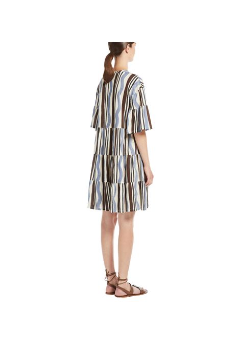 Abito Weekend donna Ely 2515621072600 Fantasia jersey cotone scollo a giro maniche corte balze  WEEKEND | Abiti | 2515621072600001