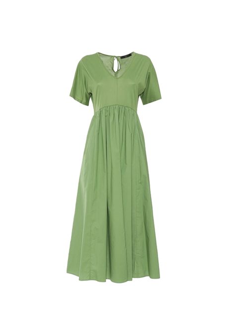 Abito Weekend donna Bronzo 2515621082600 Verde jersey cotone manica corta laccetti kimono scollo a V WEEKEND | Abiti | 2515621082600005