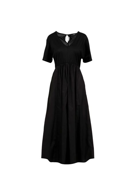 Abito Weekend donna Bronzo 2515621082600 Nero jersey kimono cotone laccetti scollo a v WEEKEND | Abiti | 2515621082600009