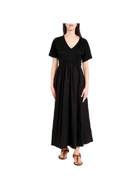 Abito Weekend donna Bronzo 2515621082600 Nero jersey kimono cotone laccetti scollo a v WEEKEND | Abiti | 2515621082600009
