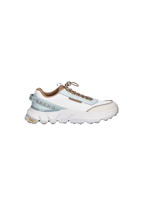 Sneakers Weekend donna Albatro 2515761034600 Azzurra tessuto pelle stringata lacci coulisse gomma WEEKEND | Scarpa | 2515761034600001