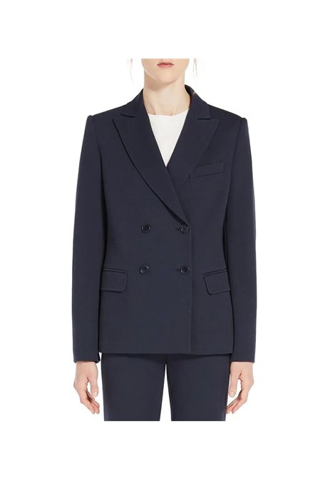Blazer Weekend donna Guelfi 2515911041600 Blu cotone doppiopetto tessuto rever tasche WEEKEND | Giacche | 2515911041002