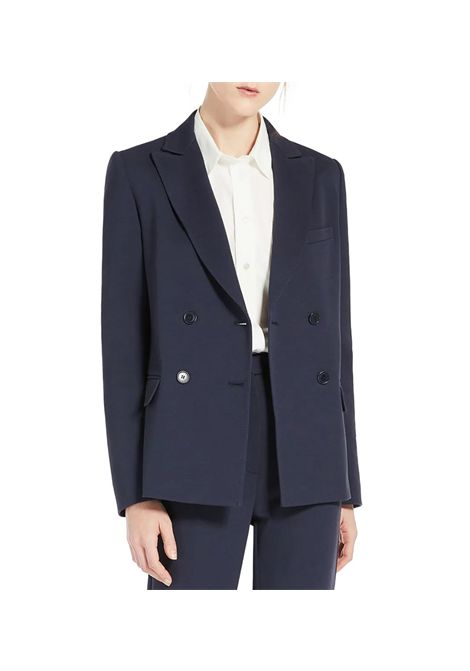 Blazer Weekend donna Guelfi 2515911041600 Blu cotone doppiopetto tessuto rever tasche WEEKEND | Giacche | 2515911041002
