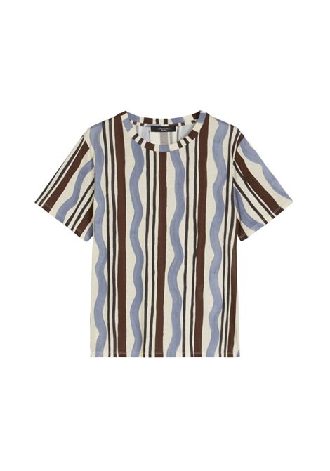T-shirt Weekend donna Cadine 2515971012600 Beige jersey all over dritta scollo a giro maniche corte label WEEKEND | T-shirt | 2515971012600001