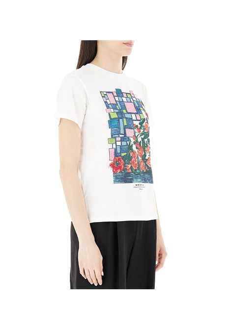 T-shirt Weekend donna Bobby 2515971016600 Bianca cotone girocollo costine maniche corte WEEKEND | T-shirt | 2515971016600002