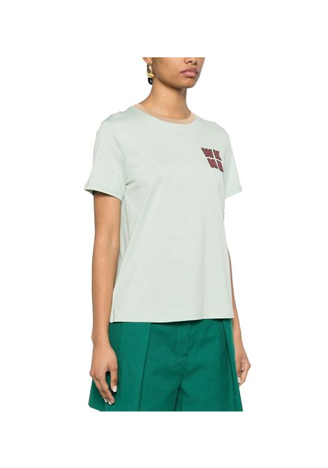 T-shirt Weekend donna Vello 2515971051600 Verde cotone linea dritta manica corta a giro girocollo WEEKEND | T-shirt | 2515971051600002