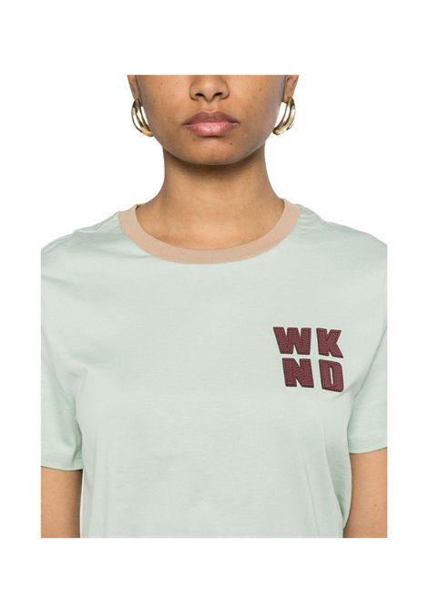 T-shirt Weekend donna Vello 2515971051600 Verde cotone linea dritta manica corta a giro girocollo WEEKEND | T-shirt | 2515971051600002