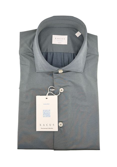 Camicia Xacus uomo ACT55811460 verde fantasia collo francese armaturato XACUS | Camicie | ACT55811460061