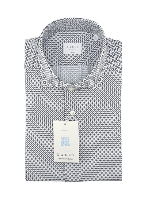 Camicia Xacus uomo ACT55881622 bianca fantasia collo francese tailor fit XACUS | Camicie | ACT55881622001