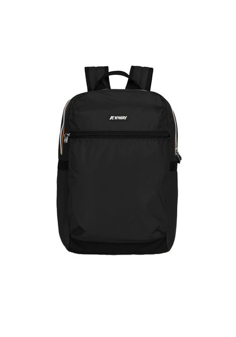 Zaino K-WAY LAON K2116RW Nero nylon tecnico impermeabile leggero finiture rinforzate spazi ben organizzati K-WAY | Zaini | K2116RWUSY