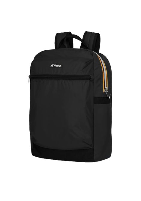 Zaino K-WAY LAON K2116RW Nero nylon tecnico impermeabile leggero finiture rinforzate spazi ben organizzati K-WAY | Zaini | K2116RWUSY