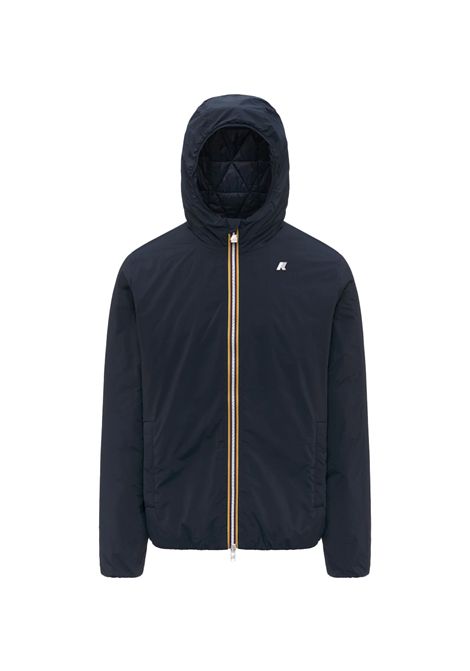 Giubbino K-WAY uomo JACK PLAIN WARM K2136DW Blu giacca corta materiali tecnici idrorepellenti vestibilità slim K-WAY | Giubbini | K2136DWK89