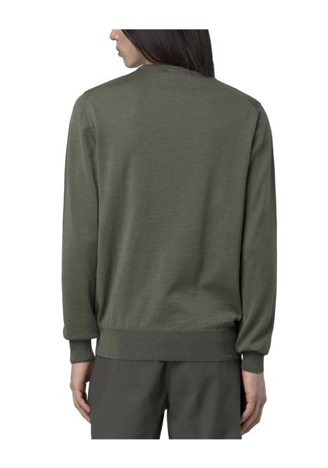 Maglione K-WAY uomo SEBASTIEN MERINO K2142EW Verde lana merino easy-care vestibilità regolare girocollo regular fit K-WAY | Maglioni | K2142EW189