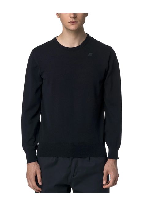 Maglione K-WAY uomo SEBASTIEN MERINO K2142EW Blu lana merino easy-care  vestibilità regolare regular fit girocollo K-WAY | Maglioni | K2142EWK89