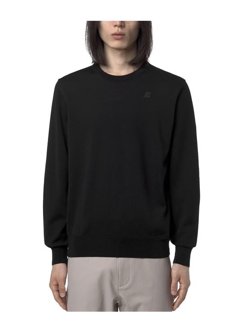 Maglione K-WAY uomo SEBASTIEN MERINO K2142EW Nero girocollo lana merino easy-care vestibilità regolare  K-WAY | Maglioni | K2142EWUSY