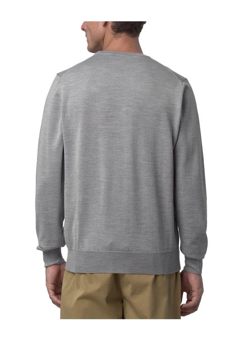 Maglione K-WAY uomo SEBASTIEN MERINO K2142EW Grigio girocollo lana merino easy-care vestibilità regolare K-WAY | Maglioni | K2142EWXBD