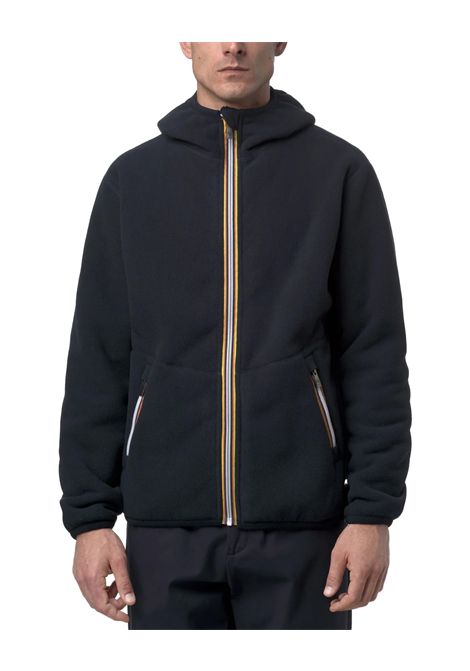Felpa K-WAY uomo JACK SHERPA POLAR REVERSIBLE K3132NW Blu  in pile reversibile tessuto polar liscio vestibilità regolare K-WAY | Felpe | K3132NWA2B