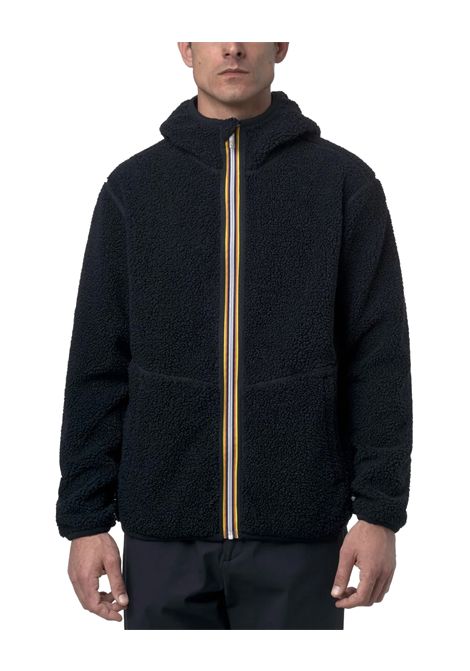 Felpa K-WAY uomo JACK SHERPA POLAR REVERSIBLE K3132NW Blu  in pile reversibile tessuto polar liscio vestibilità regolare K-WAY | Felpe | K3132NWA2B