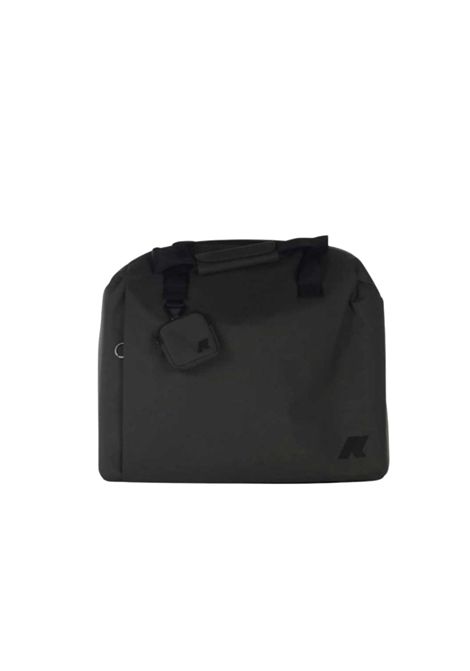 Borsone K-WAY donna Sirius Green Blackish K4136RW Verde nylon resistente tracolla regolavile cerniera tasche K-WAY | Borsoni | K4136RWWMR