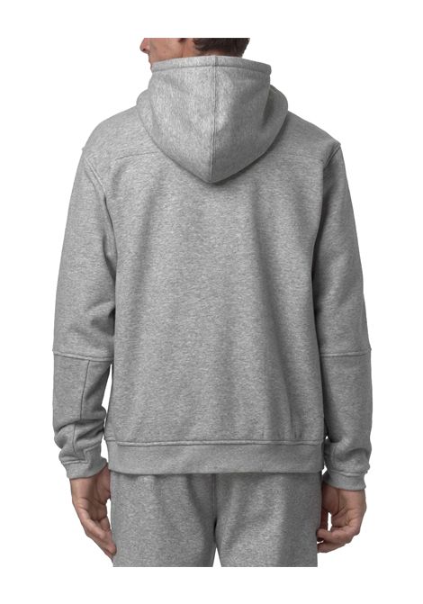 Felpa K-WAY uomo PROSPER BRUSHED PC K4147LW Grigio misto cotone poliestere chiusura a zip integrale cappuccio regolabile tasche logo K-WAY | Felpe | K4147LWAH1