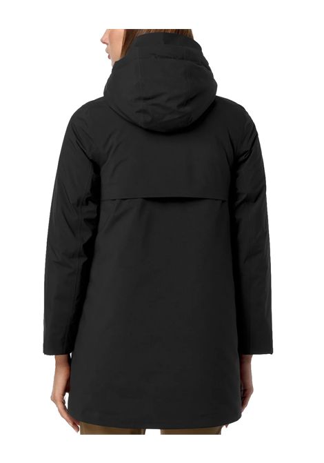 Giubbino K-WAY donna MATHIEL BONDED PADDED K5136DW Nero zip frontale cappuccio regolabile tasche con bottoni invisibili K-WAY | Giubbini | K5136DWAT0