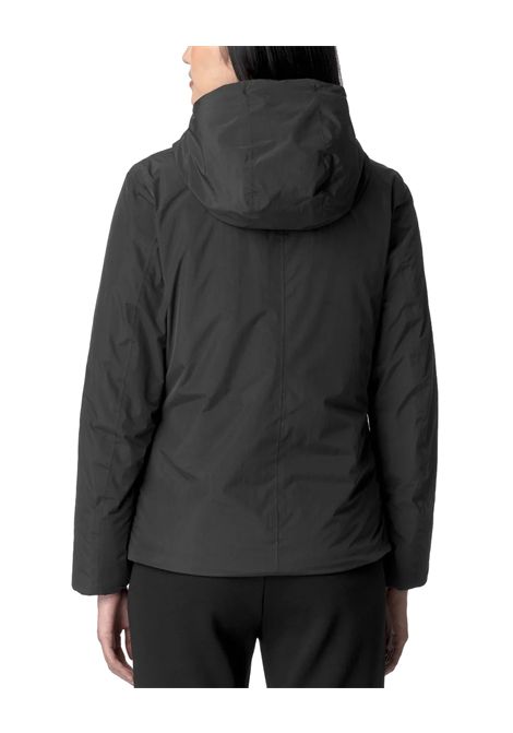 Giubbino K-WAY donna LIL SOFT TOUCH MARMOTTA K71324W Nero soft touch tecnico cappuccio fisso regolabile con coulissezip doppio cursore con pattina antivento fondo regolabile K-WAY | Giubbini | K71324WAL8