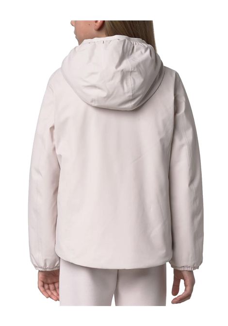 Giubbino K-WAY bambina P.LILY ST WARM REVERSIBLE K71339W Rosa/Cipria vestibilità regular fit cappuccio regolabile zip frontale polsi elastici tasche design reersibile K-WAY | Giubbini | K71339WB2K