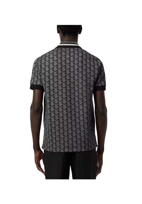 Polo Lacoste uomo DH141700 Nera jacquard vestibilità clessica e comoda monogramma classico coccodrillo LACOSTE | Polo | DH1417004PC