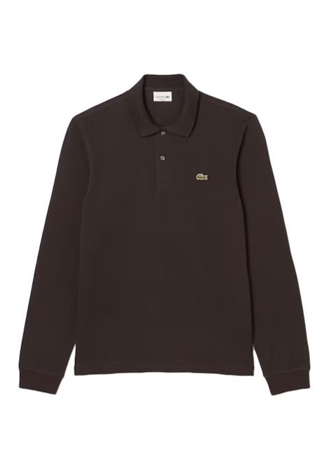 Polo Lacoste uomo L.12.12 Original L1312 Marrone taglio classico bordi a costine su collo e maniche bottoni madreperla petit piquè di cotone LACOSTE | Polo | L1312SKB