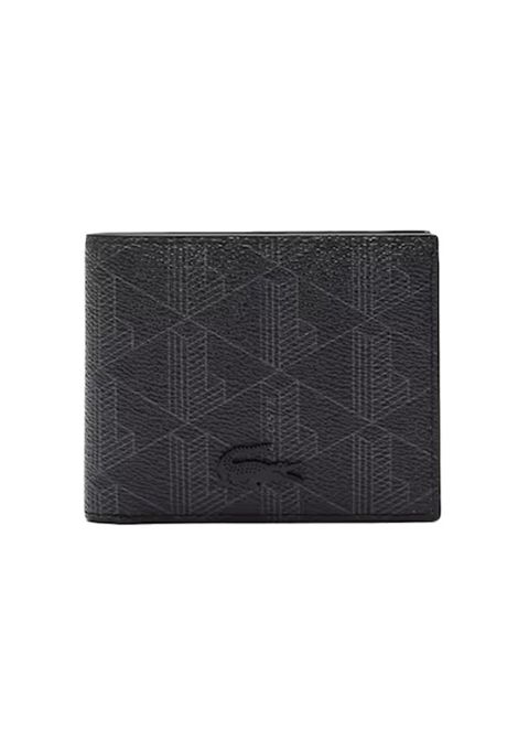 Portafoglio Lacoste uomo The Blend NH3697LX Nero sei tasche scomparto coccodrillo pvc LACOSTE | Portafogli | NH3697LXH45