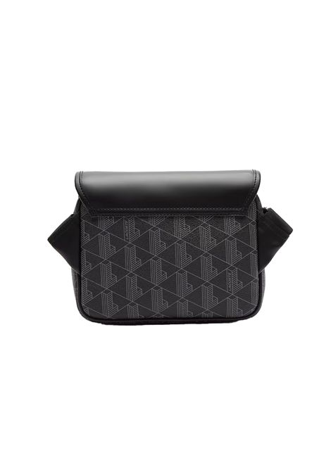 Borsa Lacoste uomo The Blend NH3787LX Nera tracolla regolabile patta con clip monogramma all over tasca interna LACOSTE | Borse | NH3787LXH45