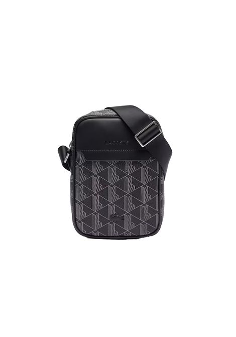 Borsello Lacoste uomo The Blend  NH4410LX Nero canvas spalmato cinghia regolabile tasca all'interno portachiavi coccodrillo LACOSTE | Accessori | NH4410LXH45