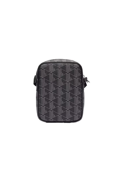 Borsello Lacoste uomo The Blend  NH4410LX Nero canvas spalmato cinghia regolabile tasca all'interno portachiavi coccodrillo LACOSTE | Accessori | NH4410LXH45
