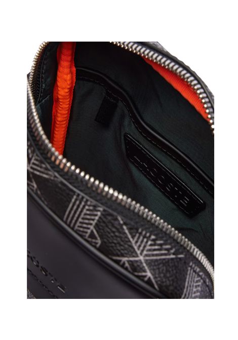 Borsello Lacoste uomo The Blend  NH4410LX Nero canvas spalmato cinghia regolabile tasca all'interno portachiavi coccodrillo LACOSTE | Accessori | NH4410LXH45