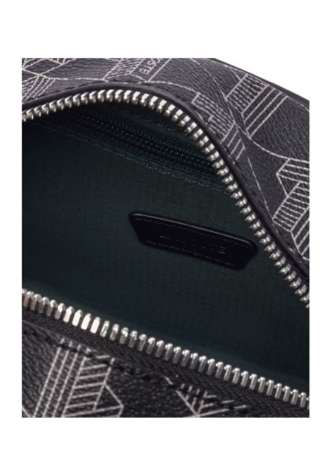 Pochette Lacoste uomo The Blend NH4582LX Nera canvas txture martellata monogramma zip  LACOSTE | Pochette | NH4582LXH45
