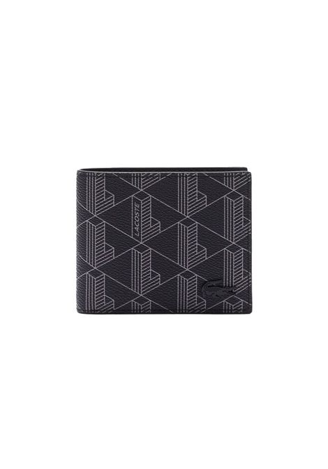 Portafoglio Lacoste uomo The Blend NH4844LX Nero compatto e funzionale estrno in tela grana grossa scomparti tessere e carte LACOSTE | Portafogli | NH4844LXH45