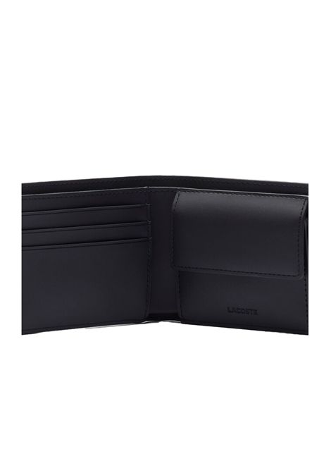 Portafoglio Lacoste uomo The Blend NH4844LX Nero compatto e funzionale estrno in tela grana grossa scomparti tessere e carte LACOSTE | Portafogli | NH4844LXH45