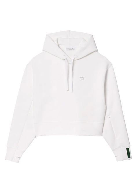 Felpa Lacoste donna SF0281 Bianca taglio relaxed fit maniche dritte LACOSTE | Felpe | SF0281001