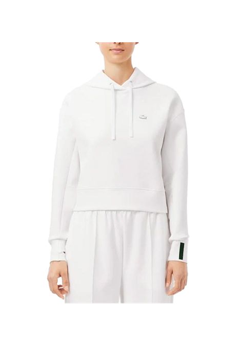 Felpa Lacoste donna SF0281 Bianca taglio relaxed fit maniche dritte LACOSTE | Felpe | SF0281001