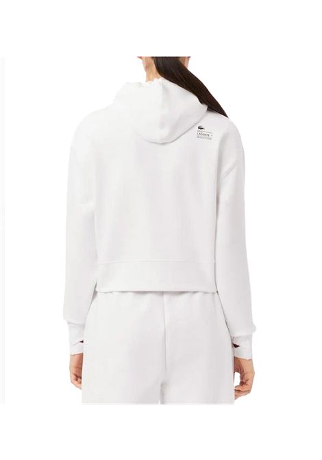 Felpa Lacoste donna SF0281 Bianca taglio relaxed fit maniche dritte LACOSTE | Felpe | SF0281001