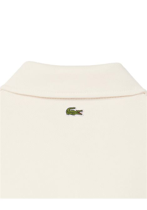 Felpa Lacoste donna SF035100 Beige pile cotone spalle scese fasce a costine LACOSTE | Felpe | SF035100XFJ